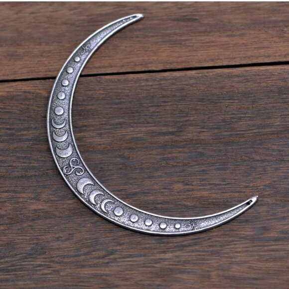 Crescent Moon Hair Fork Viking Goddess - Picture 3 of 6